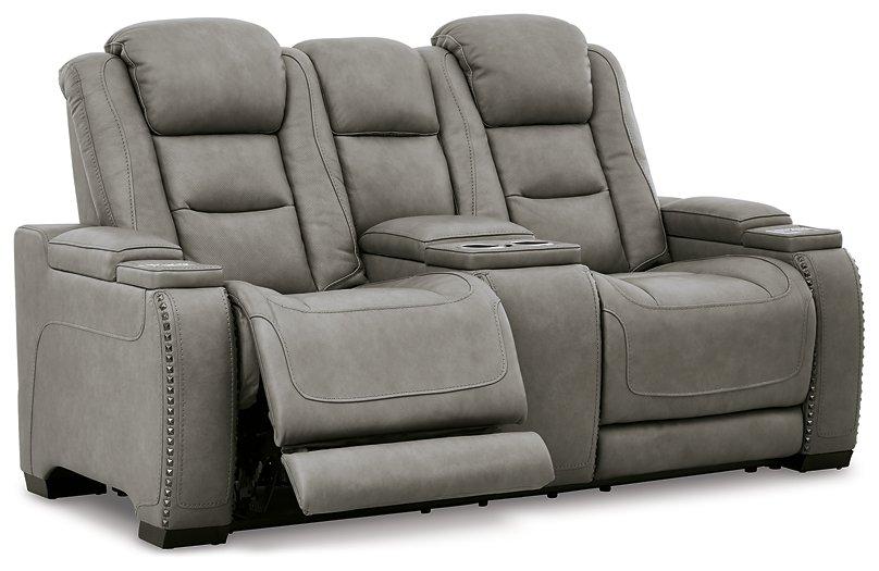 The Man-Den Power Reclining Loveseat with Console